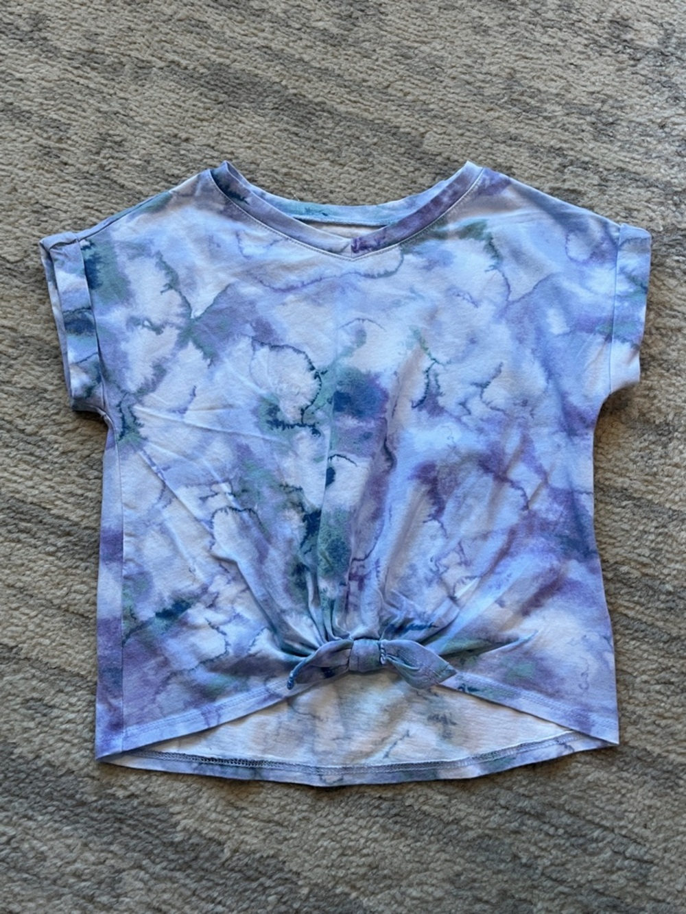 OshKosh B'gosh Tie-Dye Knot Front Tee - Purple & Blue